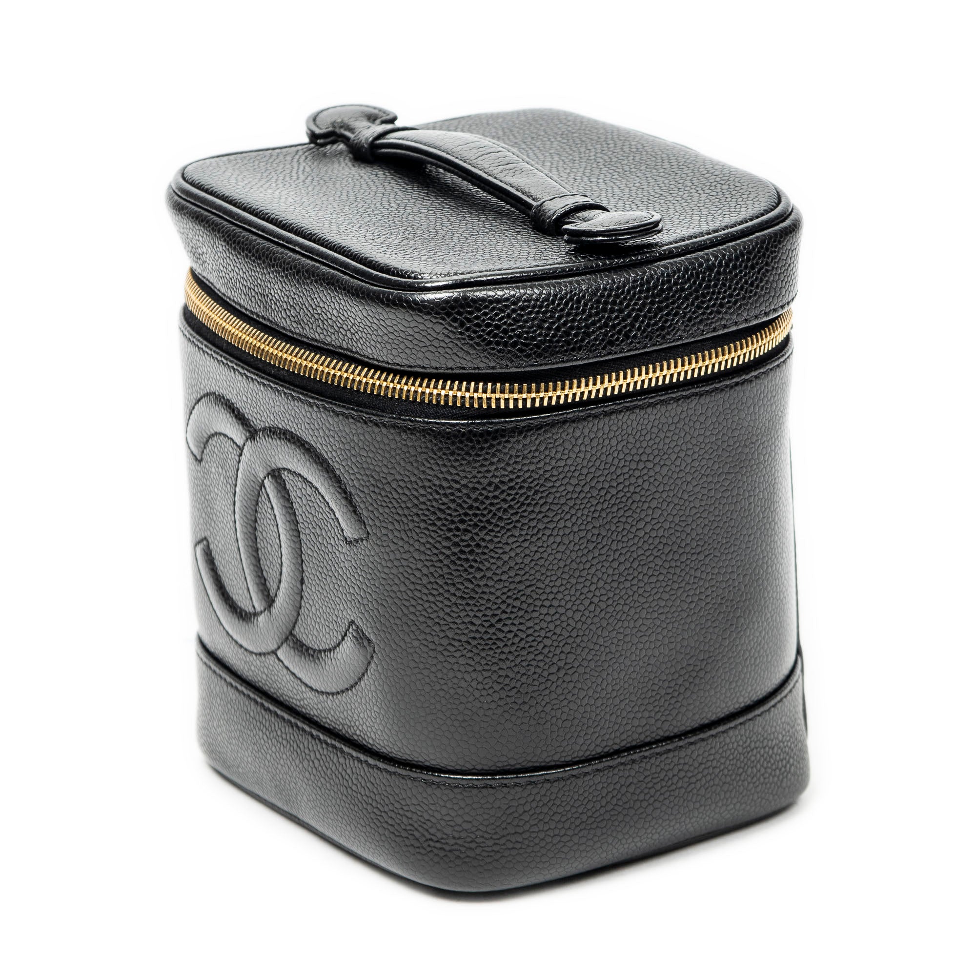 Handbag Timeless Tall Vanity Case Black Caviar Leather