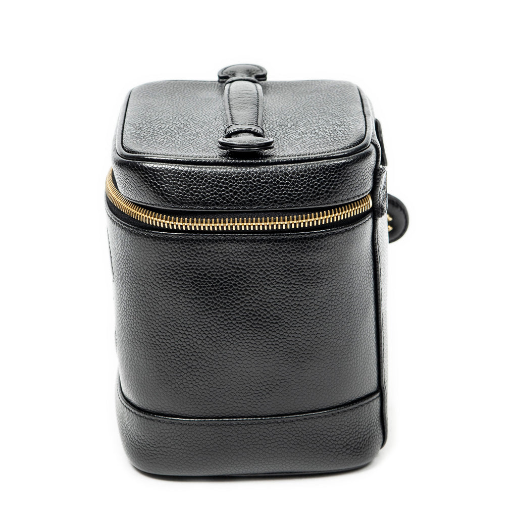 Handbag Timeless Tall Vanity Case Black Caviar Leather