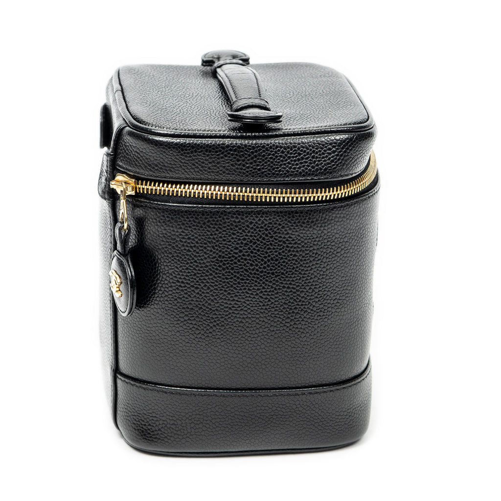 Handbag Timeless Tall Vanity Case Black Caviar Leather