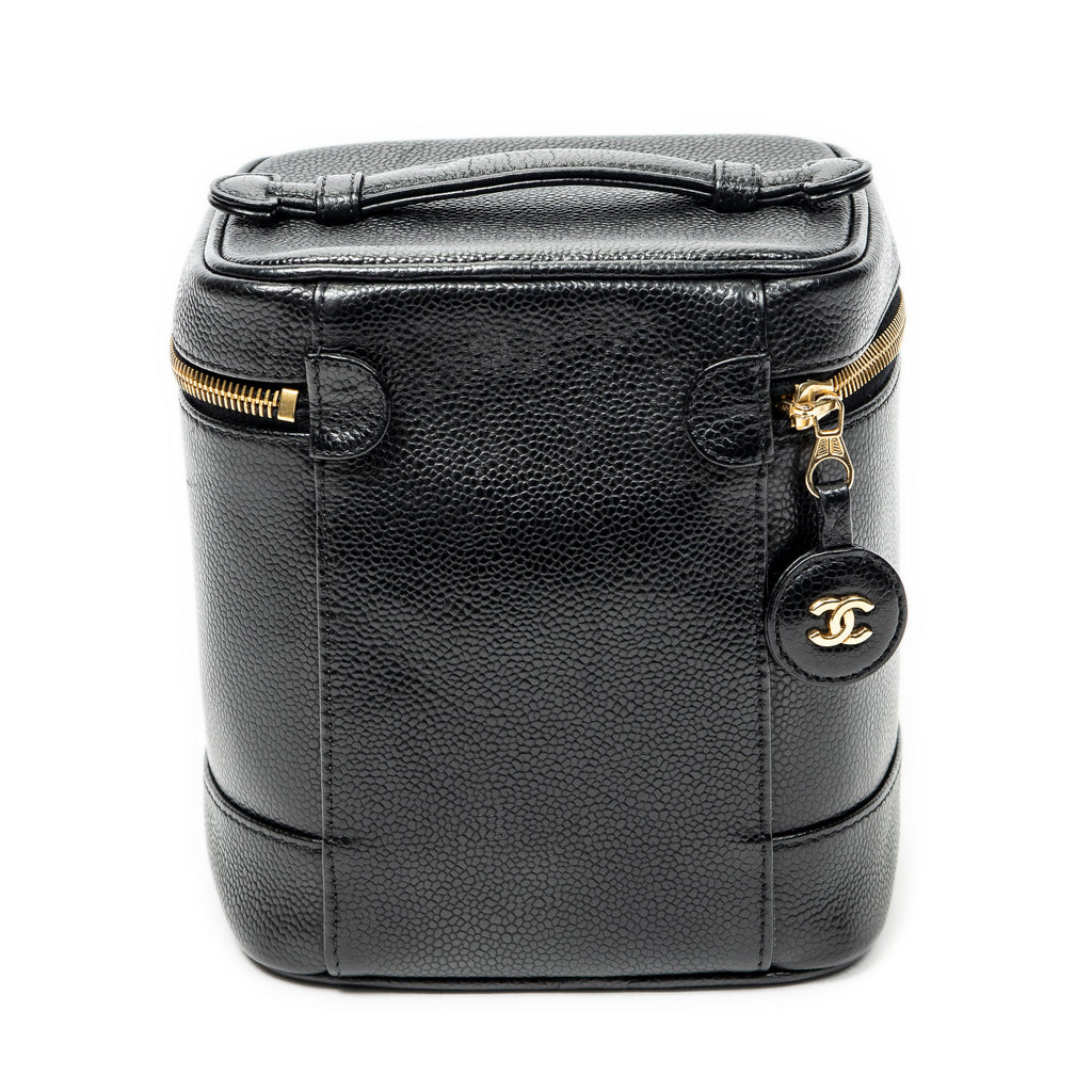Handbag Timeless Tall Vanity Case Black Caviar Leather