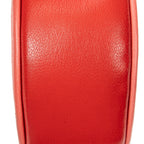 Shoulder Bag Color Pop Round Chain Clutch Red Quilted Lambskin Leather