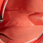 Shoulder Bag Color Pop Round Chain Clutch Red Quilted Lambskin Leather