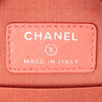 Shoulder Bag Color Pop Round Chain Clutch Red Quilted Lambskin Leather