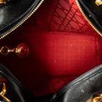 Shoulder Bag Medium Lady Dior Zip Black Cannage Lambskin Leather
