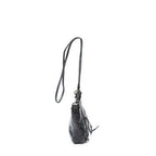 Shoulder Bag Classic Hip Crossbody Black Distressed Calfskin Leather