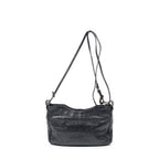 Shoulder Bag Classic Hip Crossbody Black Distressed Calfskin Leather