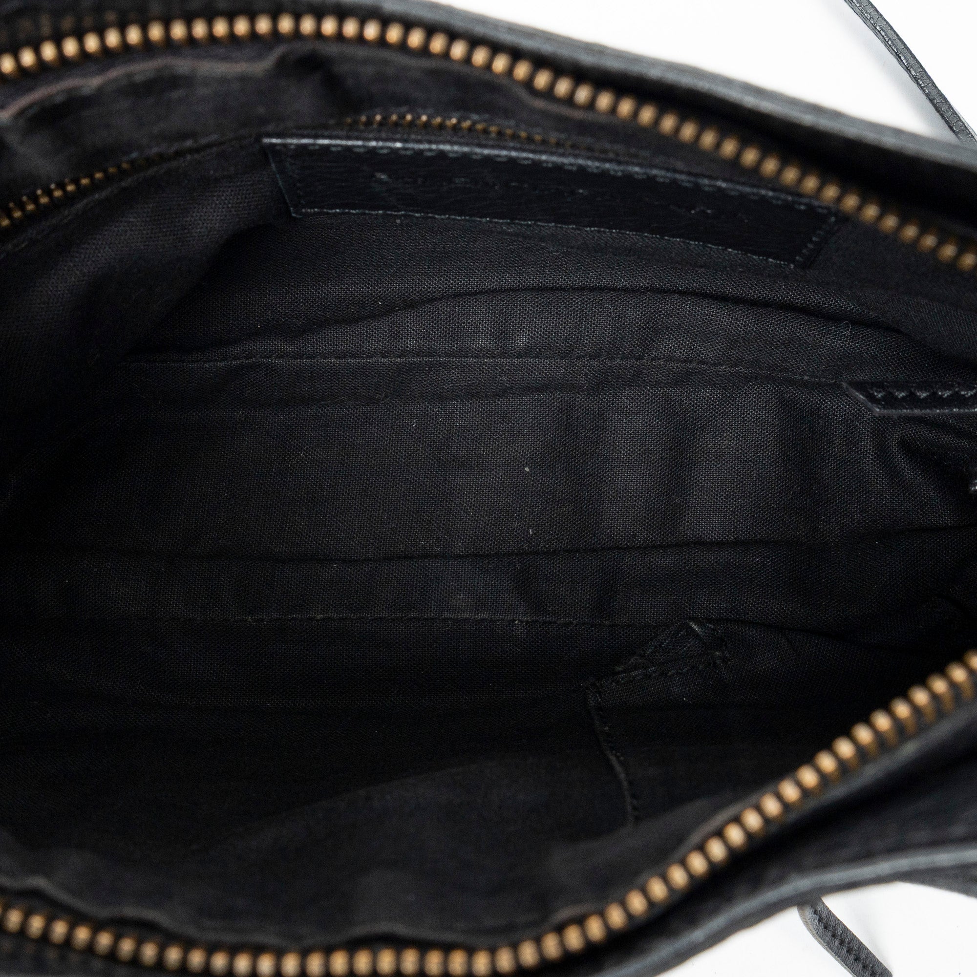 Shoulder Bag Classic Hip Crossbody Black Distressed Calfskin Leather