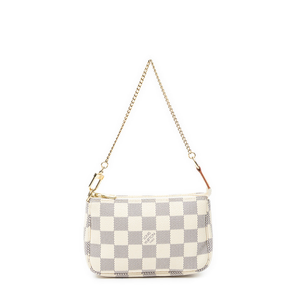 Pouch Mini Pochette Accessoires Ivory Damier Azur