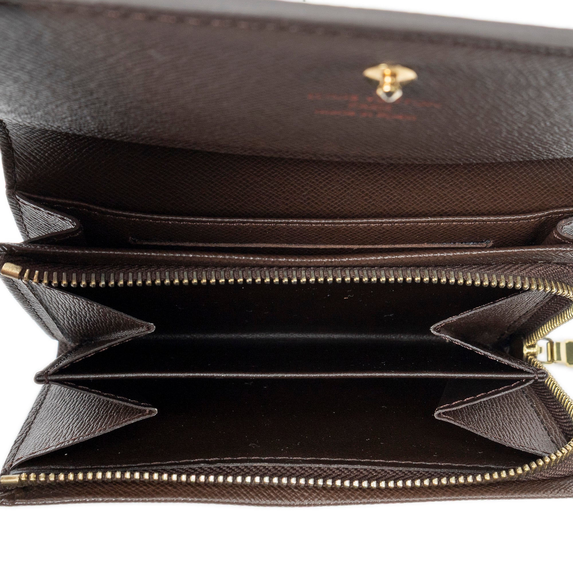 Wallet Porte-Monnaie Billets Tresor Brown Damier Ebene