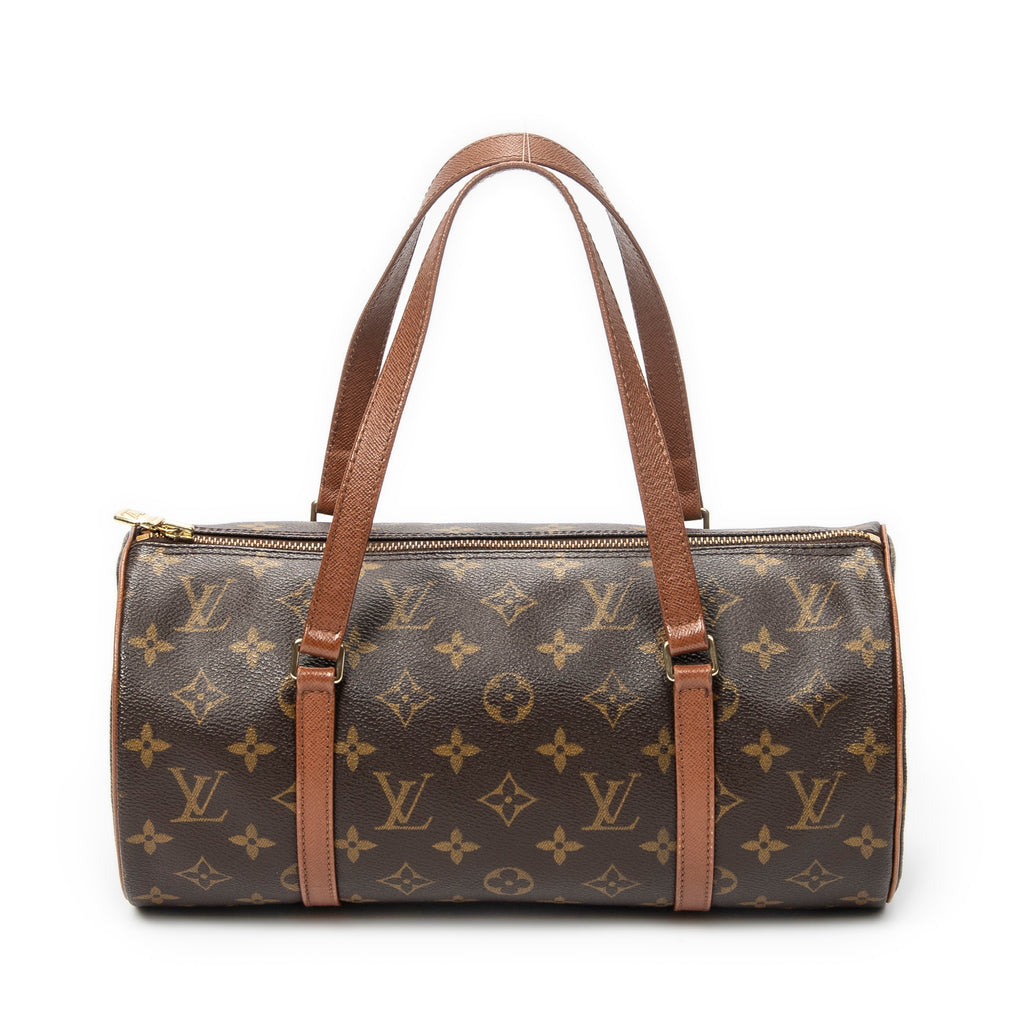 Handbag Papillon 30 Brown Monogram Canvas