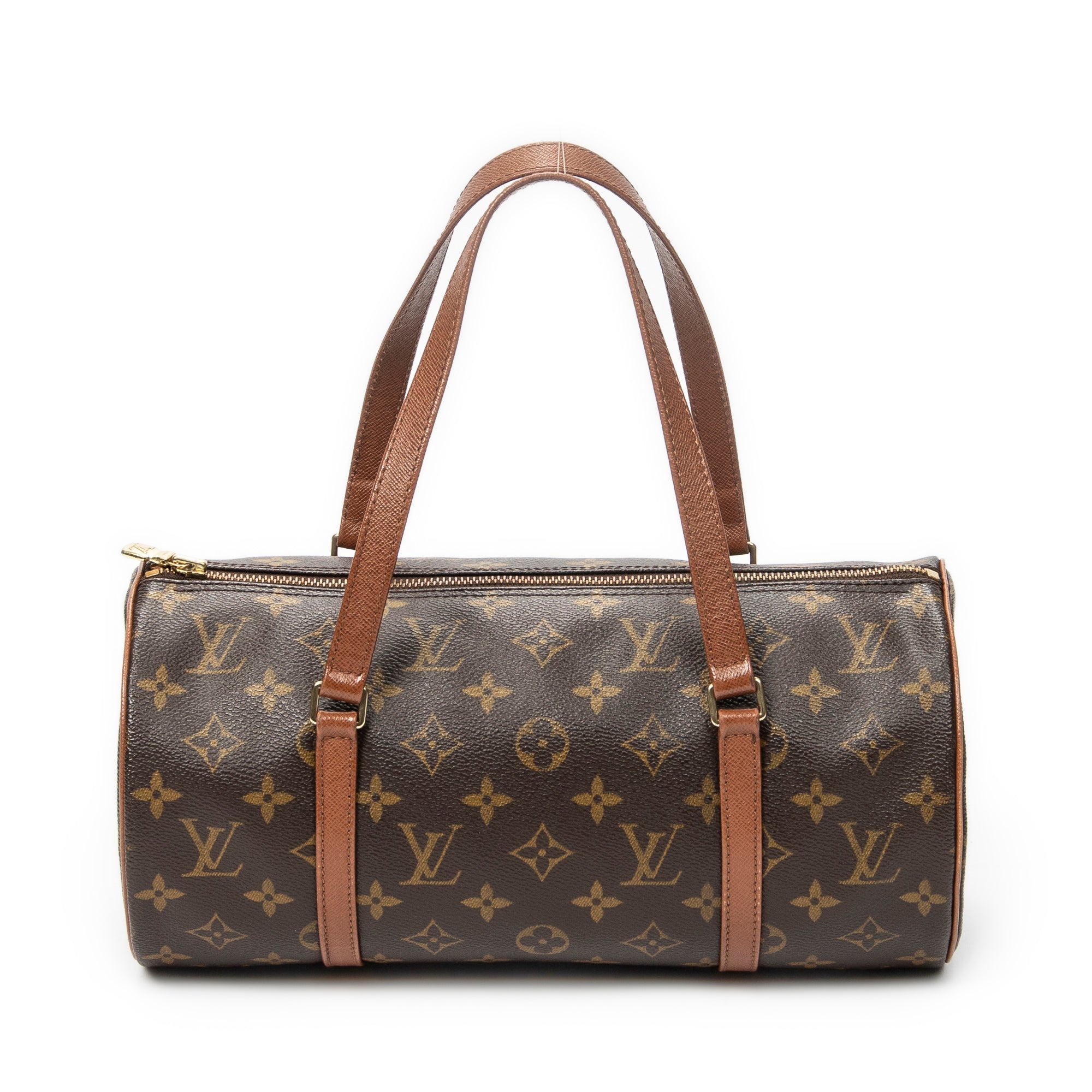 Handbag Papillon 30 Brown Monogram Canvas