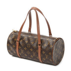 Handbag Papillon 30 Brown Monogram Canvas