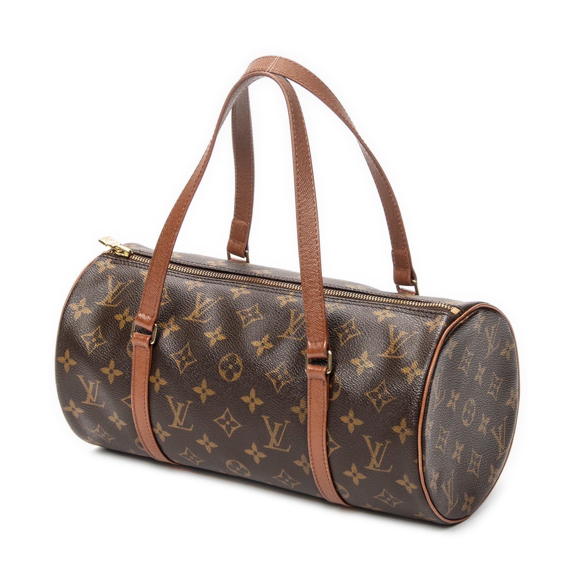 Handbag Papillon 30 Brown Monogram Canvas