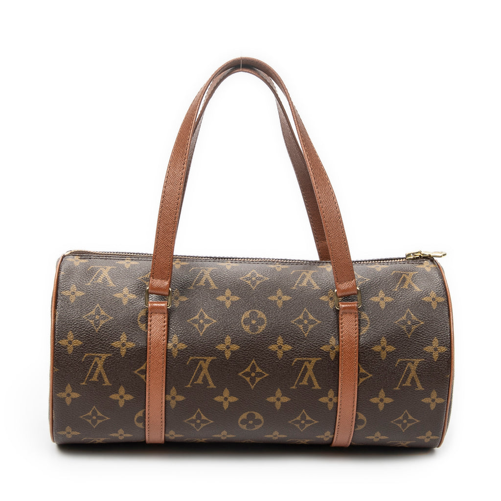 Handbag Papillon 30 Brown Monogram Canvas