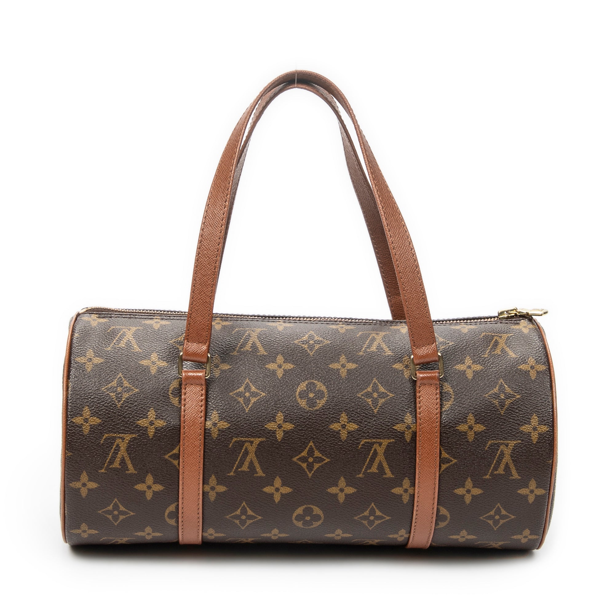 Handbag Papillon 30 Brown Monogram Canvas