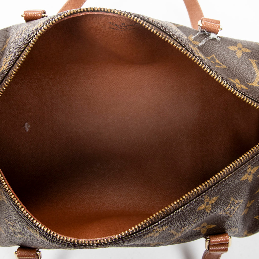 Handbag Papillon 30 Brown Monogram Canvas