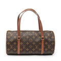 Handbag Papillon 30 Brown Monogram Canvas