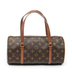 Handbag Papillon 30 Brown Monogram Canvas