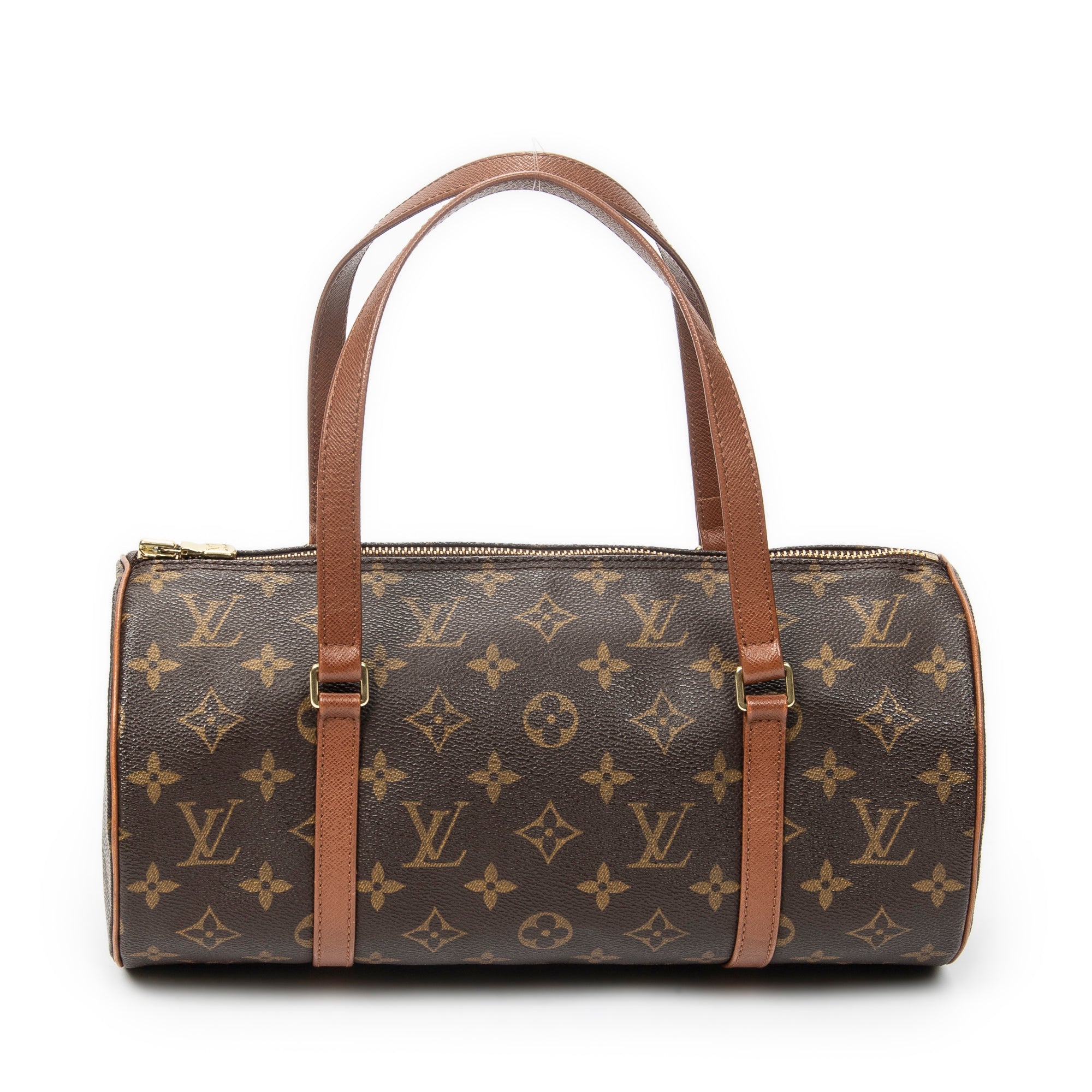 Handbag Papillon 30 Brown Monogram Canvas