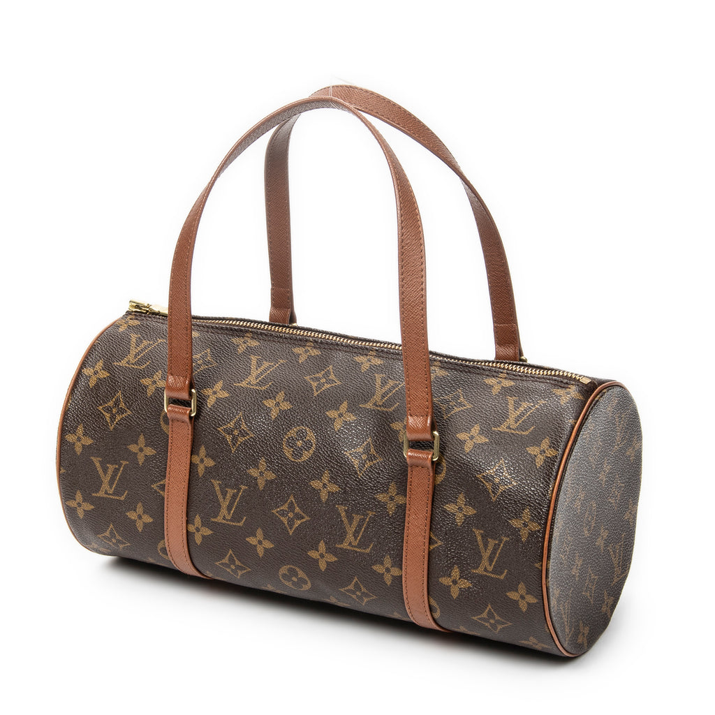 Handbag Papillon 30 Brown Monogram Canvas