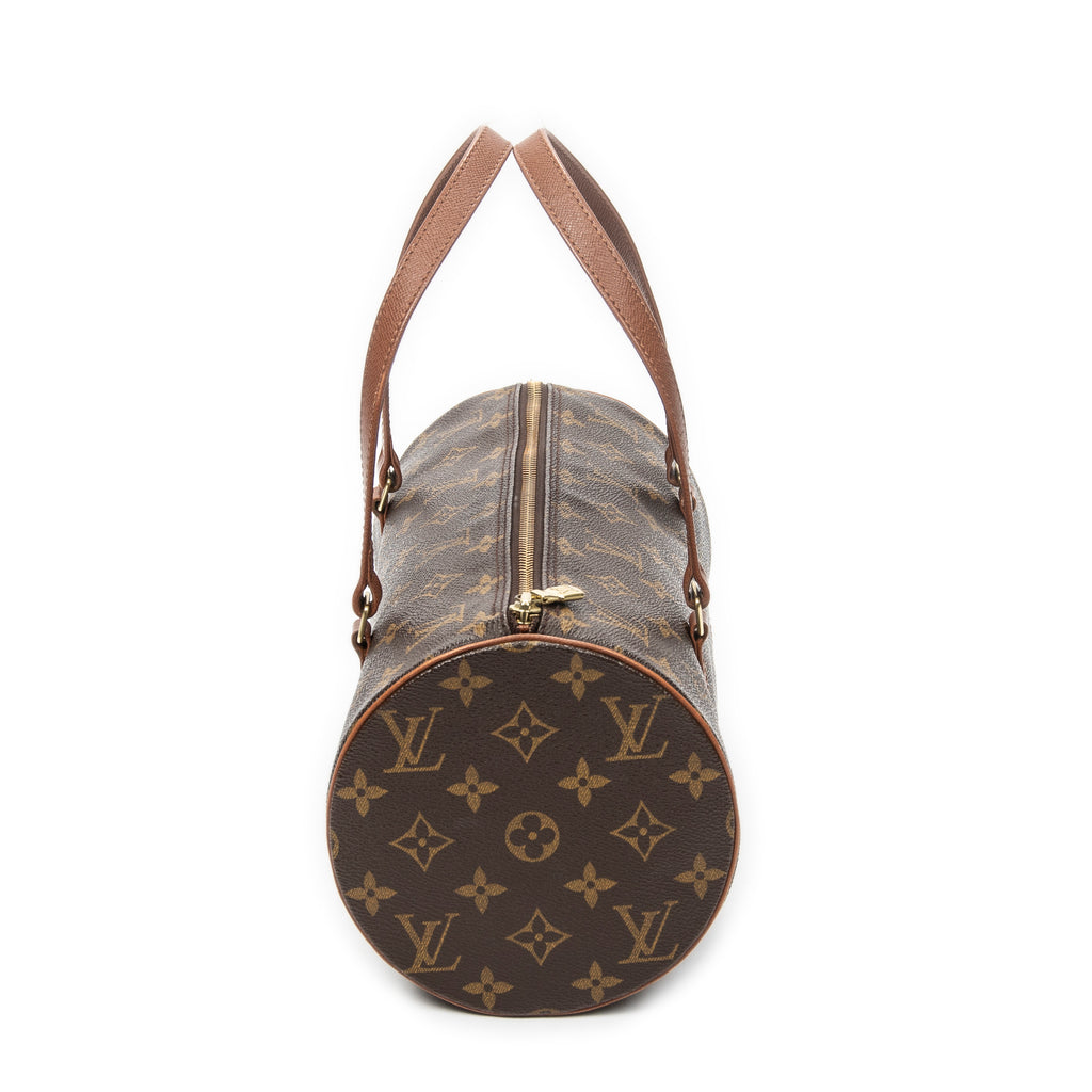 Handbag Papillon 30 Brown Monogram Canvas