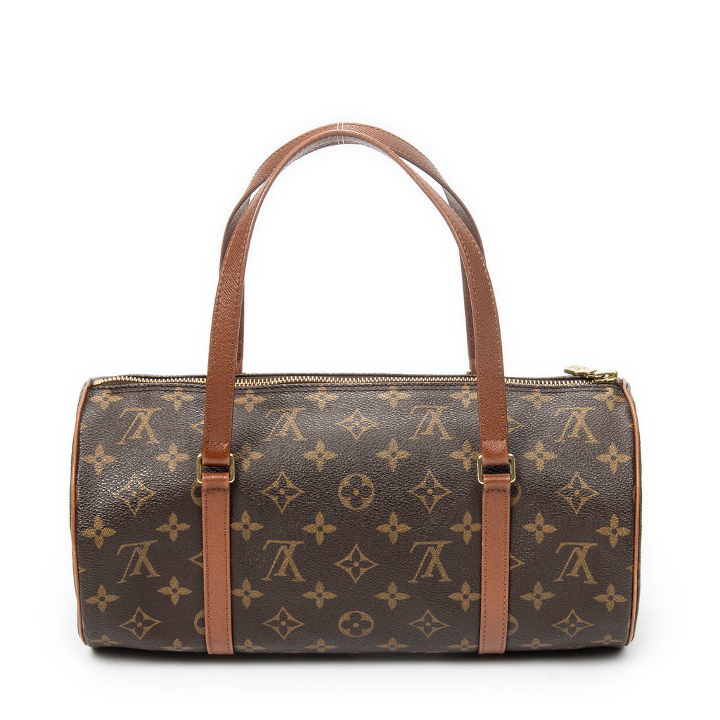 Handbag Papillon 30 Brown Monogram Canvas