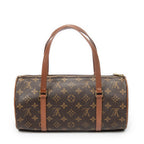 Handbag Papillon 30 Brown Monogram Canvas