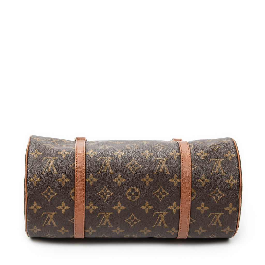 Handbag Papillon 30 Brown Monogram Canvas