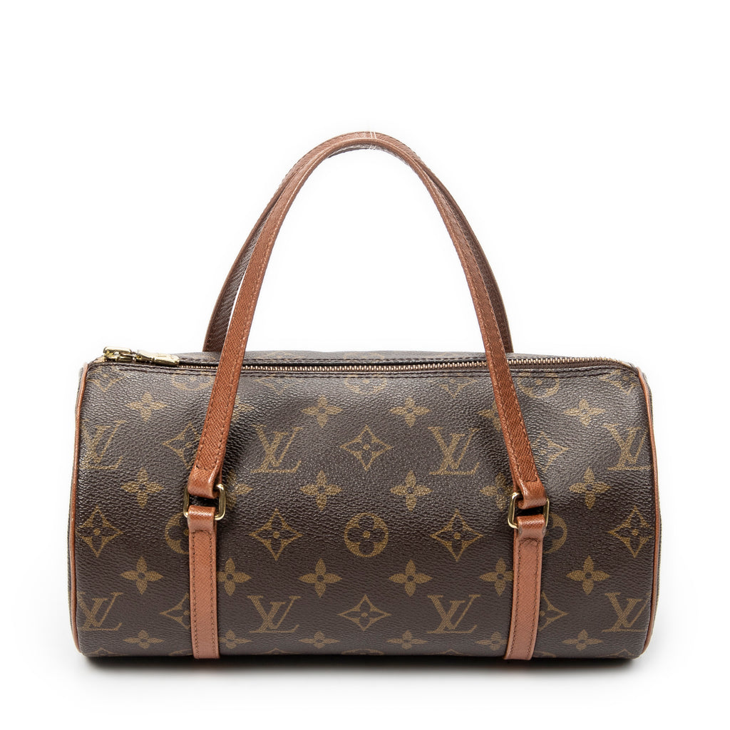 Handbag Papillon 26 Brown Monogram Canvas