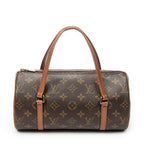 Handbag Papillon 26 Brown Monogram Canvas