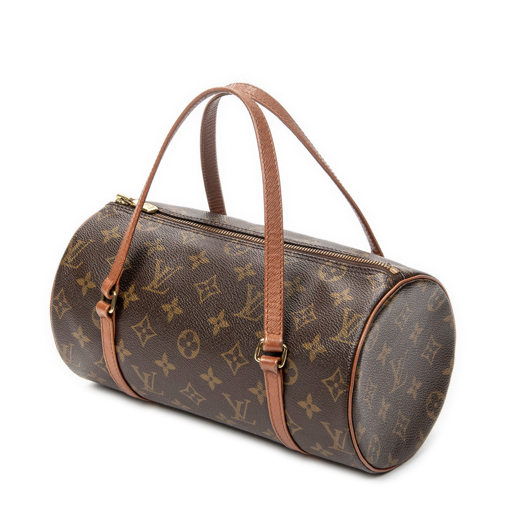 Handbag Papillon 26 Brown Monogram Canvas
