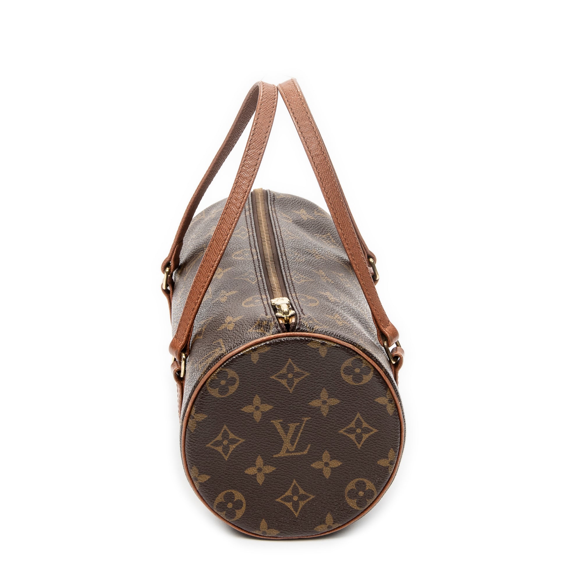 Handbag Papillon 26 Brown Monogram Canvas