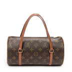 Handbag Papillon 26 Brown Monogram Canvas