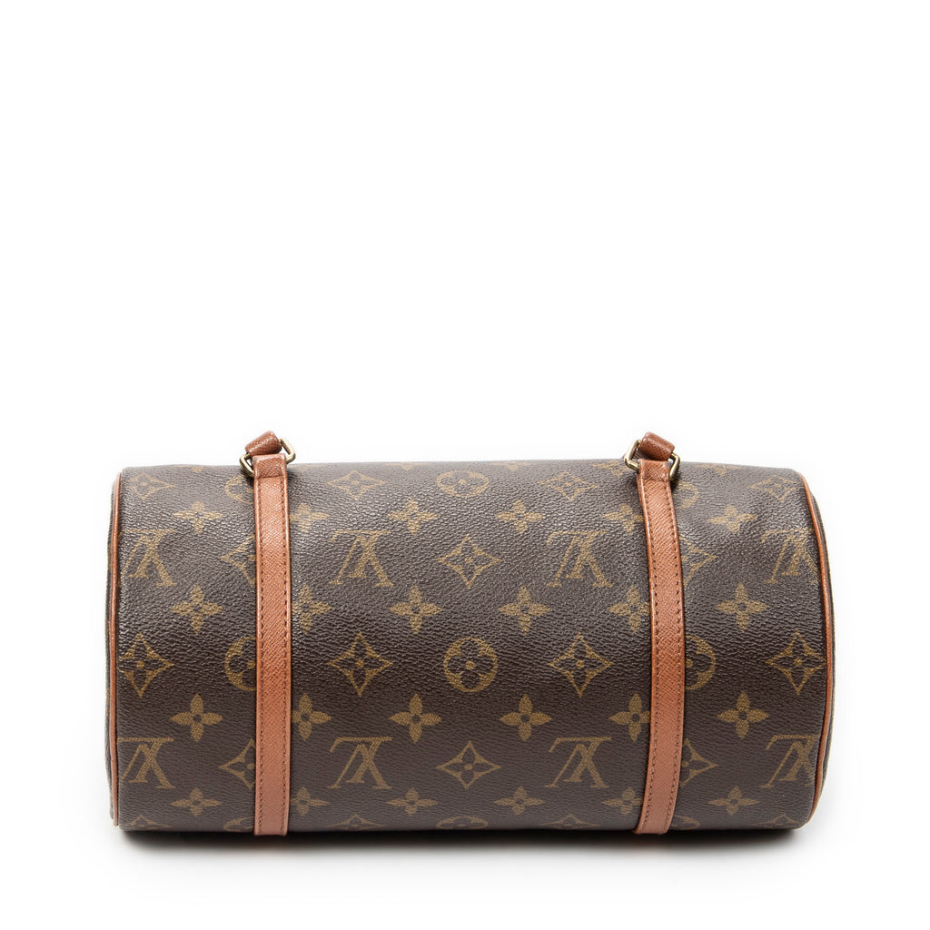Handbag Papillon 26 Brown Monogram Canvas
