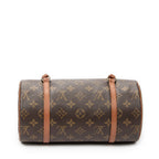 Handbag Papillon 26 Brown Monogram Canvas