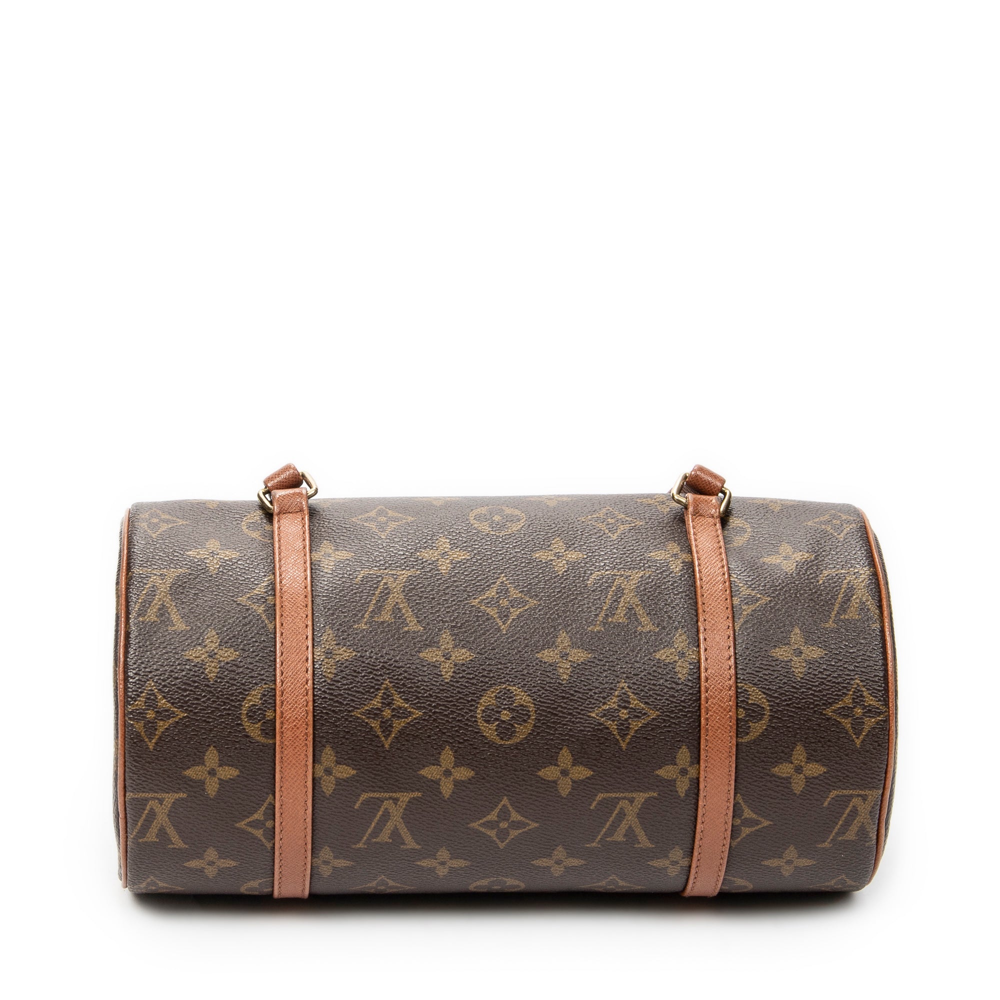 Handbag Papillon 26 Brown Monogram Canvas