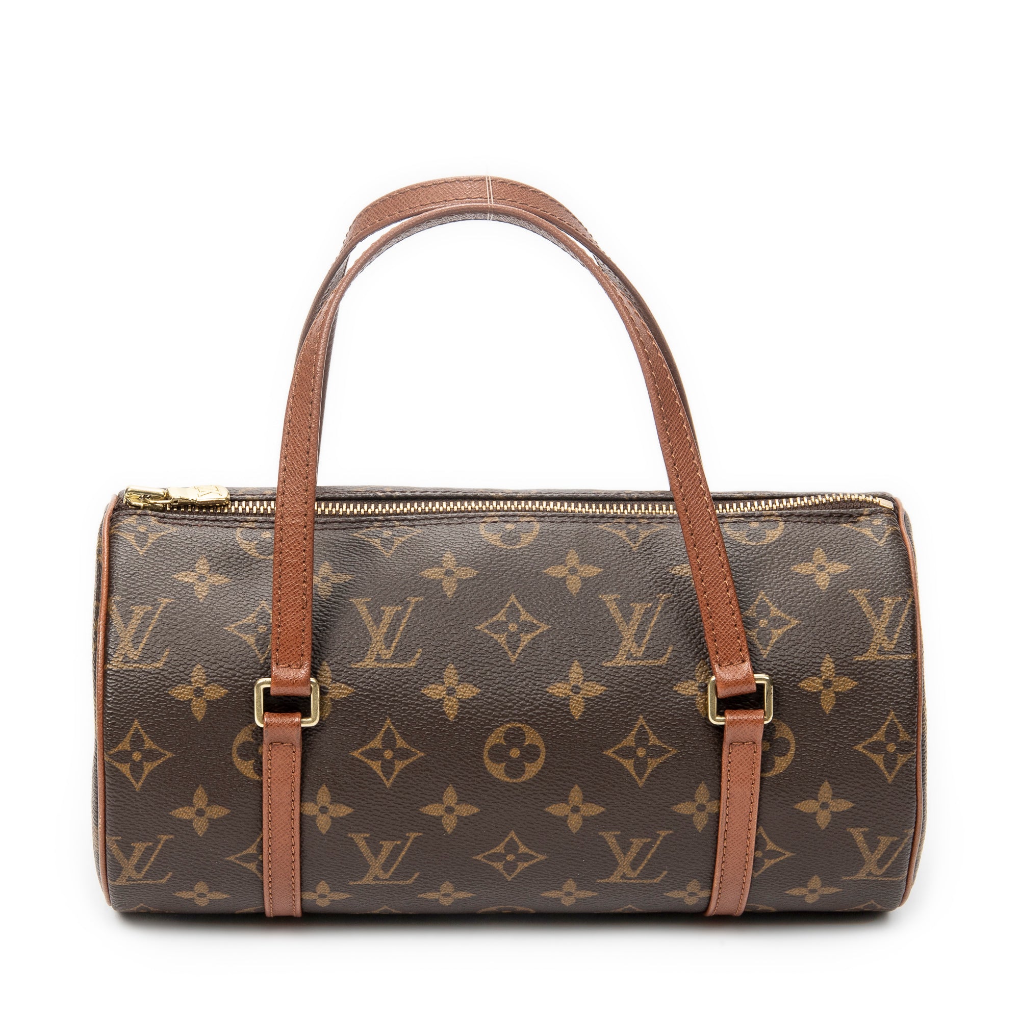 Handbag Papillon 26 Brown Monogram Canvas