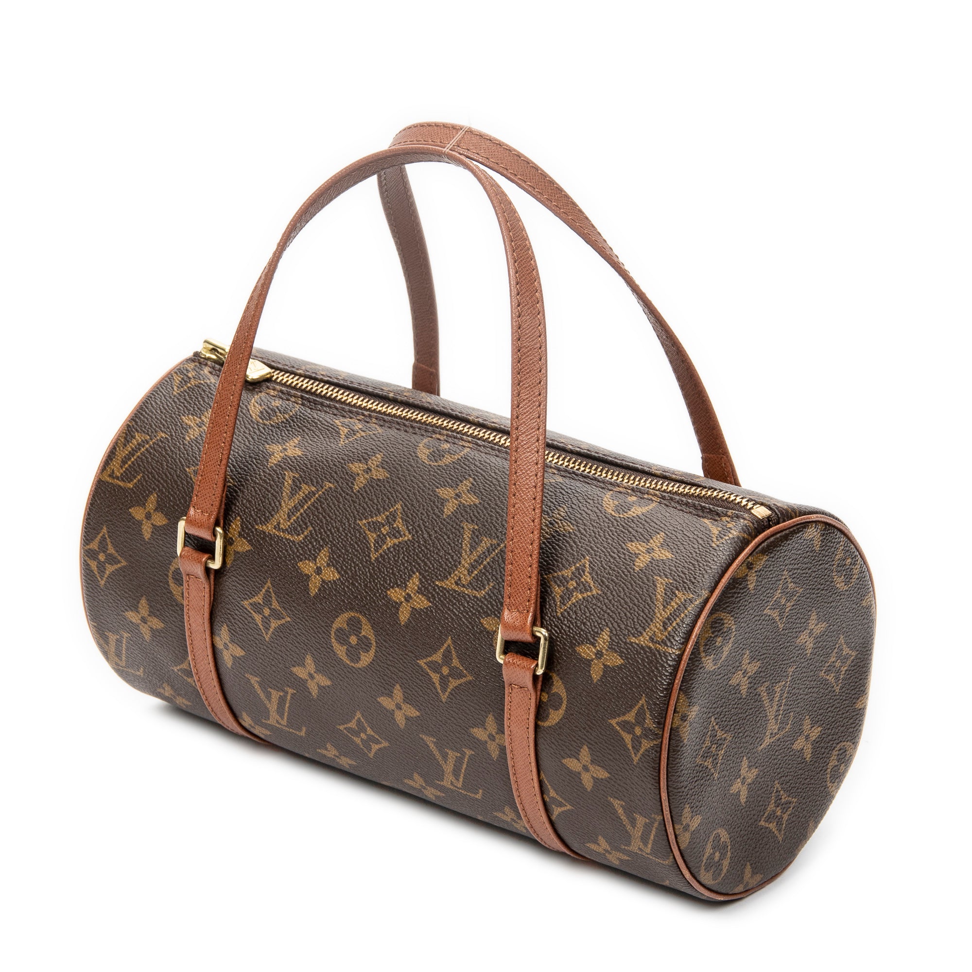 Handbag Papillon 26 Brown Monogram Canvas