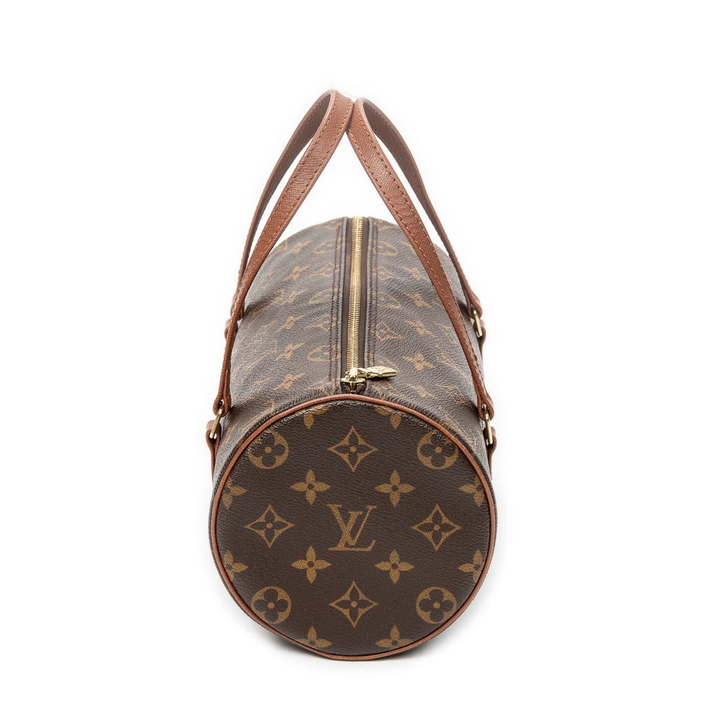 Handbag Papillon 26 Brown Monogram Canvas