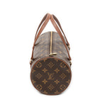 Handbag Papillon 26 Brown Monogram Canvas