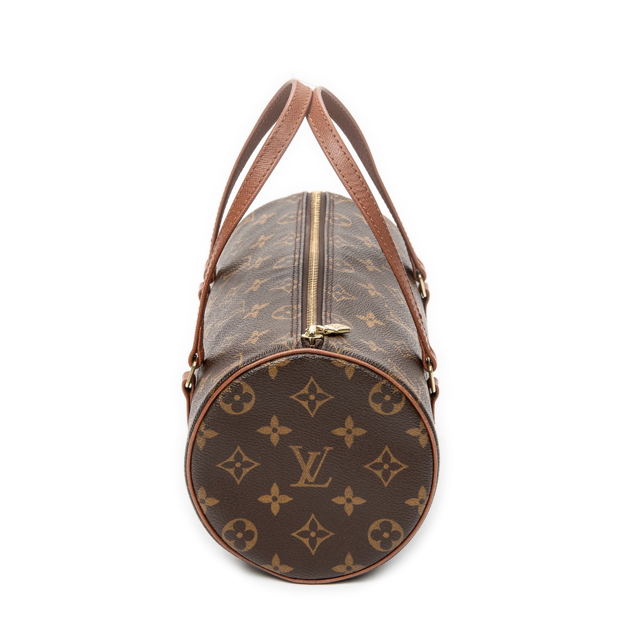 Handbag Papillon 26 Brown Monogram Canvas