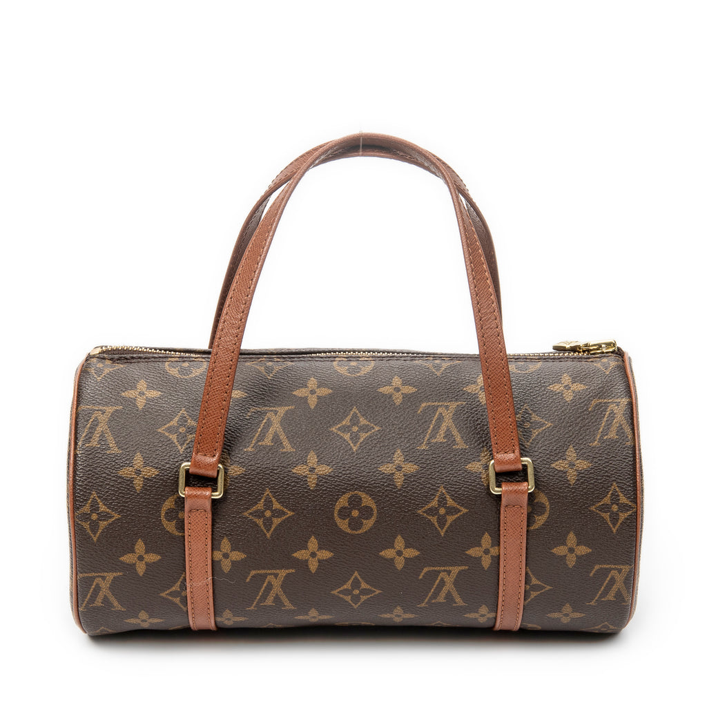 Handbag Papillon 26 Brown Monogram Canvas