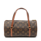 Handbag Papillon 26 Brown Monogram Canvas
