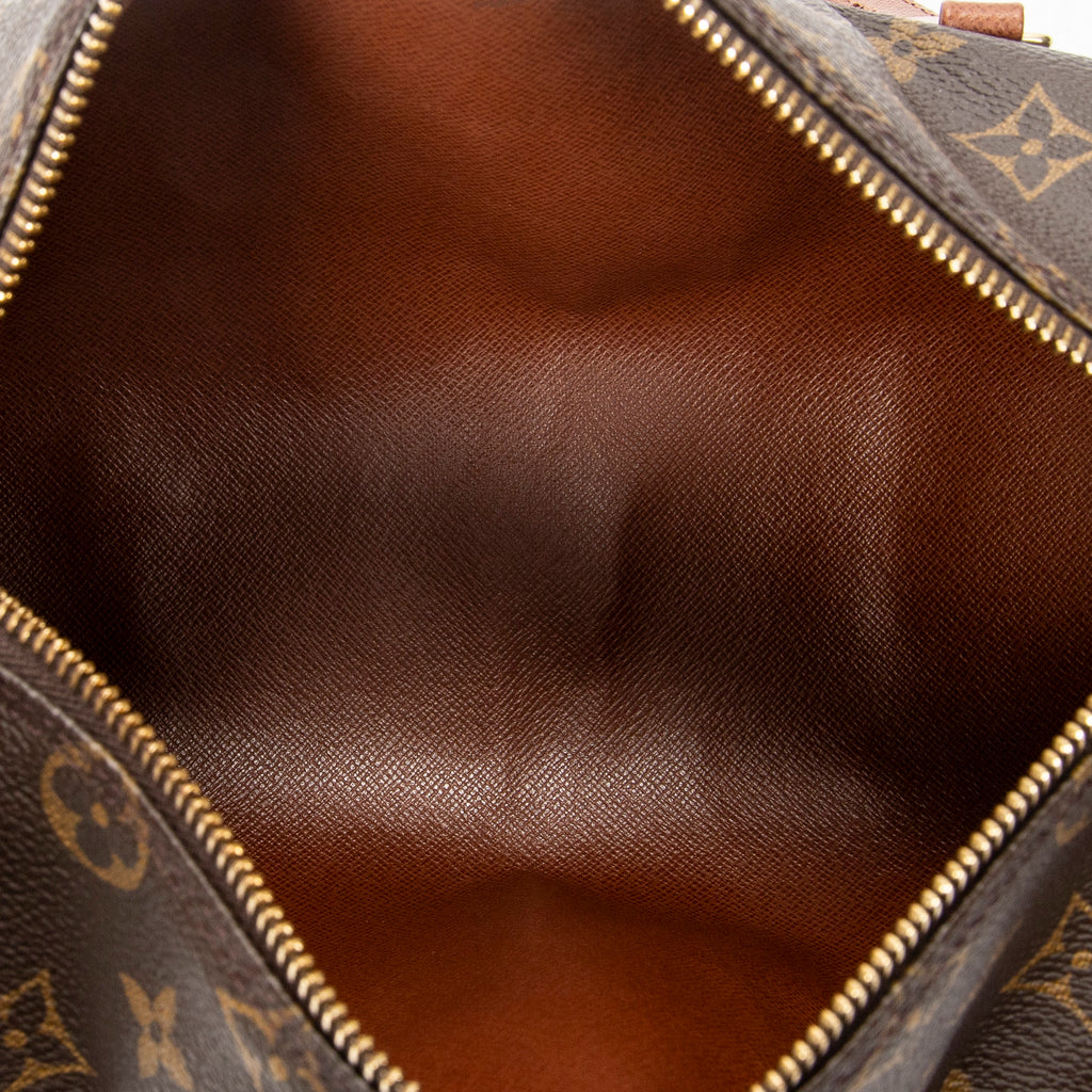 Handbag Papillon 26 Brown Monogram Canvas