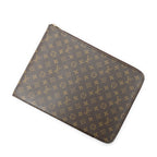 Handbag Poche Documents GM Brown Monogram Canvas
