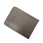 Handbag Poche Documents GM Brown Monogram Canvas