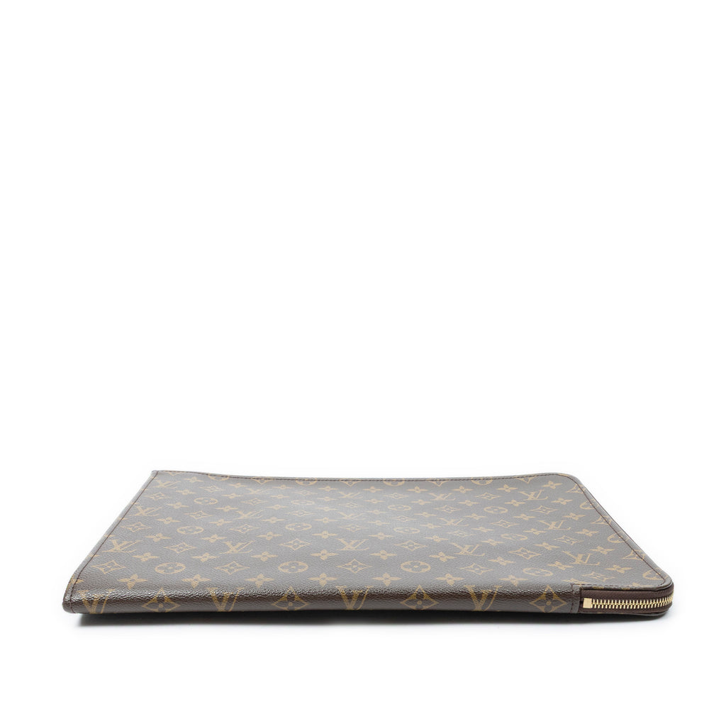 Handbag Poche Documents GM Brown Monogram Canvas