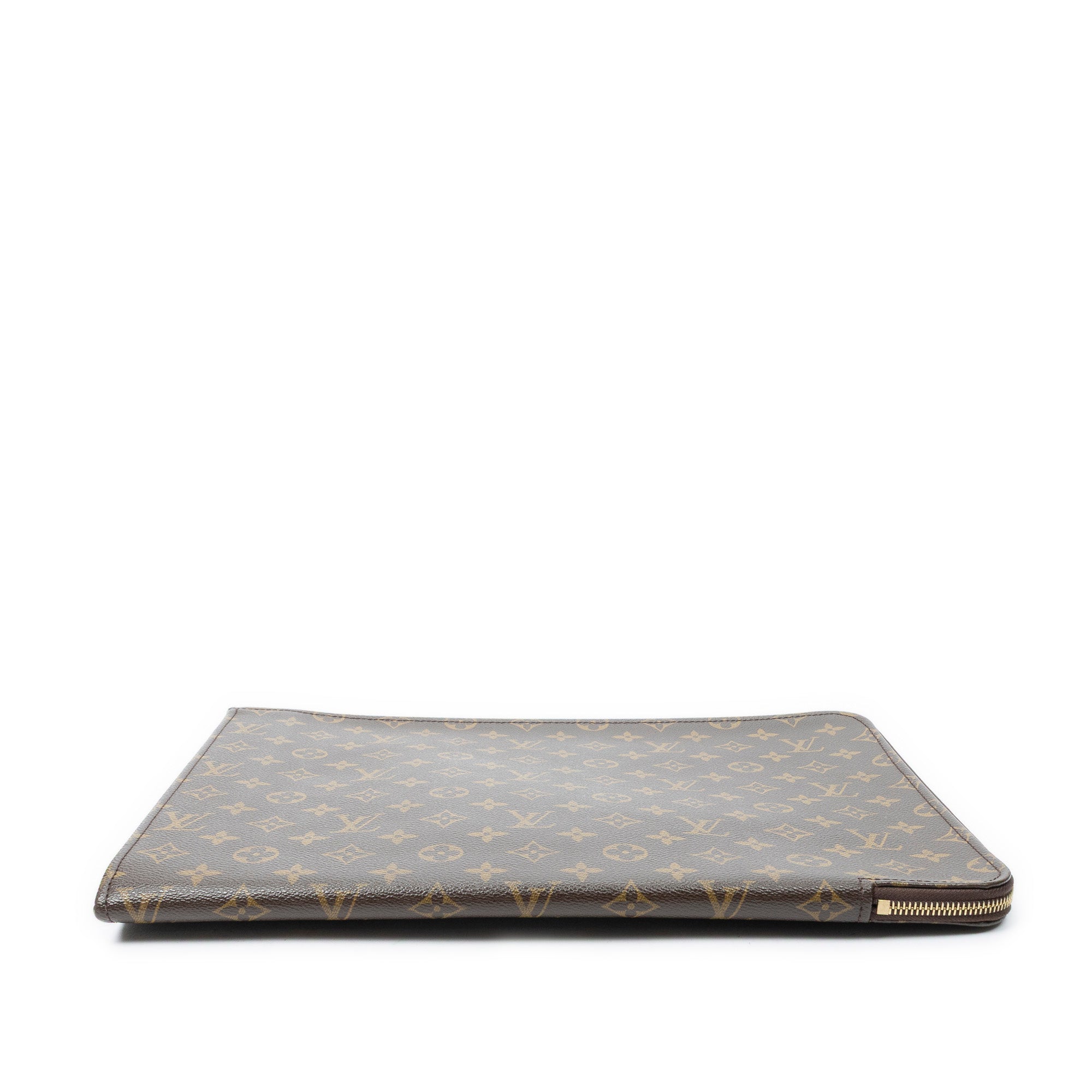 Handbag Poche Documents GM Brown Monogram Canvas