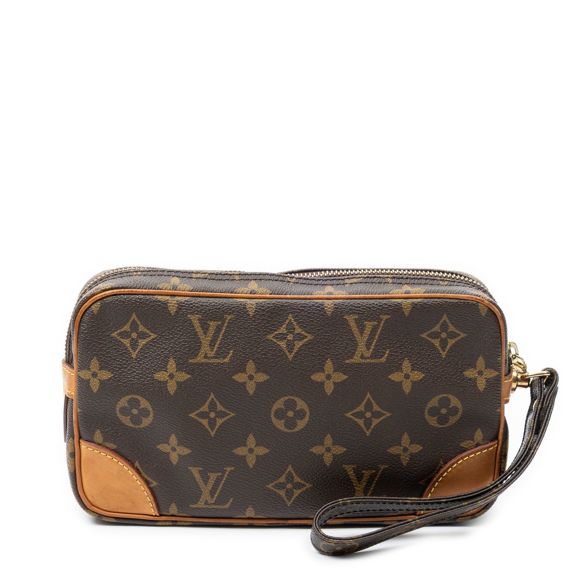 Clutch Marly Dragonne PM Brown Monogram Canvas