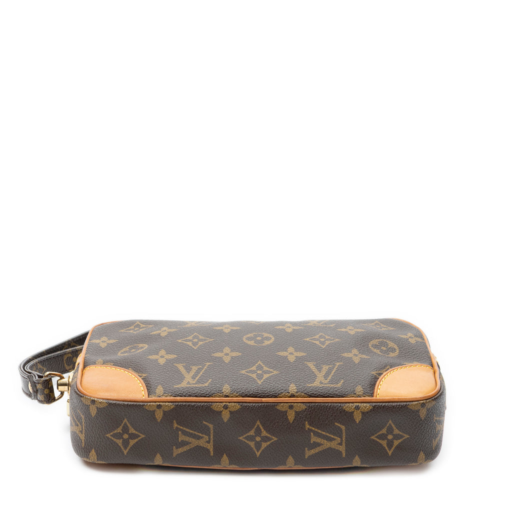 Clutch Marly Dragonne PM Brown Monogram Canvas
